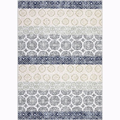Acekool Washed Velvet Area Rug - Soft High-Density Brocade Carpet for Living Room & Bedroom, Easy Care Foldable Design