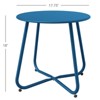 GRANDPATIO Designs Steel Patio Side Table, Weather Resistant Outdoor Round End Table - 4 of 4