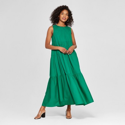 target green maxi dress