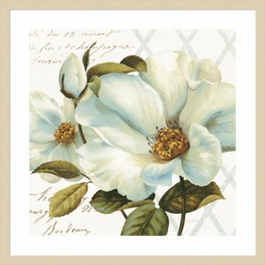 Amanti Art White Floral Bliss II by Lisa Audit Wood Framed Wall Art Print - 1 of 4