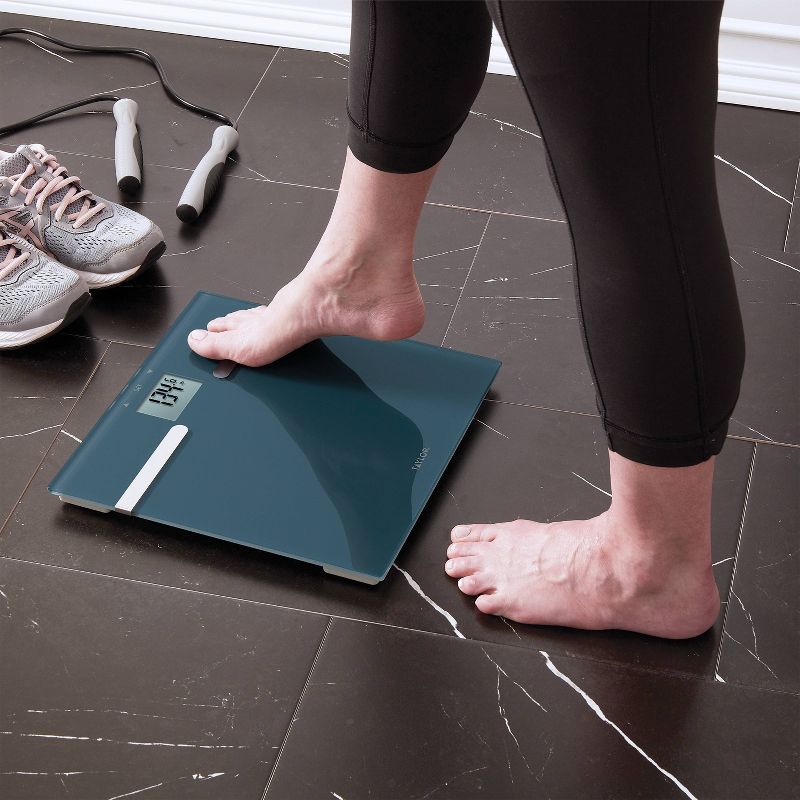 Glass Body Composition Personal Scale Blue - Taylor, 4 of 7
