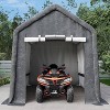 GustoWave 10x10FT Outdoor Portable Storage Shed with Roll-Up Door for Motorcycle, Garden and Tools - 2 of 4