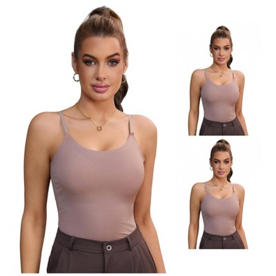 INSPIRE CHIC 3 Pcs Women's Slim Fit Breathable Shapewear Camisoles
