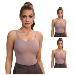 INSPIRE CHIC 3 Pcs Women's Slim Fit Breathable Shapewear Camisoles - 1 of 4