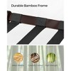 SONGMICS Bamboo Luggage Rack Foldable Suitcase Stand with Fabric Storage Shelf - 4 of 4