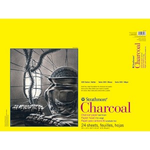 Strathmore 300 Series Charcoal Pad, Glue Binding, 24 Sheet, 18x24 inch, 1 Count - 1 of 2