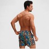 Anna-Kaci Men's Geometric Print Swim Trunks with Elastic Waistband and Side Pockets - 4 of 4
