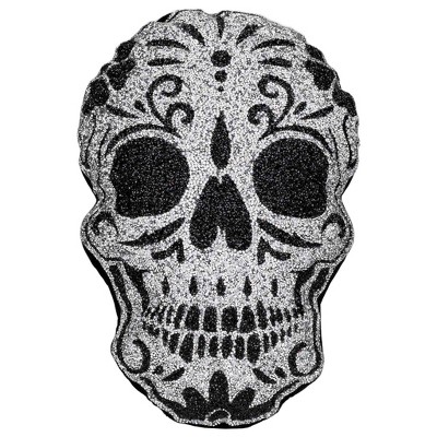 10" Luminous Sugar Skull Novelty Throw Pillow - Sparkles Home