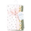 Hudson Baby Infant Girl Cotton Flannel Burp Cloths, Sage Floral, One Size - image 2 of 4