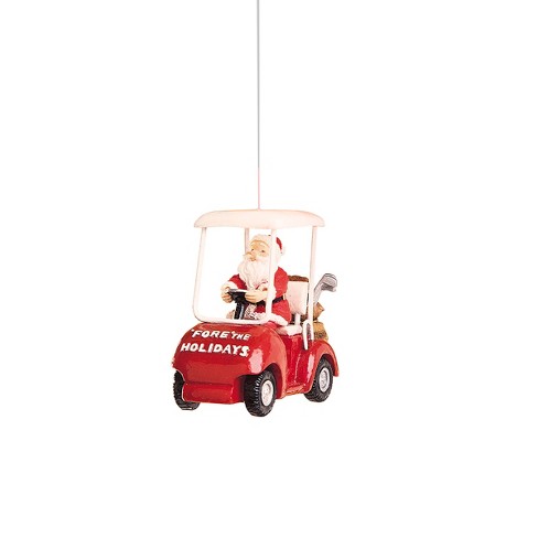 Gallerie II "Fore The Holidays" Santa Claus Golf Cart Christmas Tree Ornament - image 1 of 4