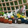 VisioGear 4 Pieces Ceramic Flowerpot, Modern Planter for Patio, Garden or Windowsills, Coral, 14.2"*14.2"*11.5" - 2 of 4