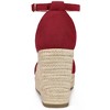 Allegra K Women's Ankle Strap Wedge Heel Open Toe Sandals - 4 of 4