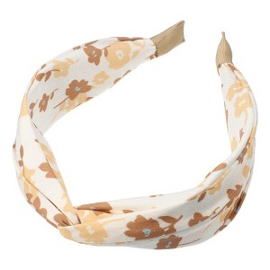 Unique Bargains Women's Wide Floral Knot No Slip Fashion Headbands 1.93" Brown - 1 of 4