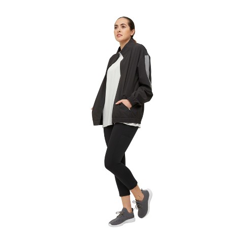 TomboyX Summit Windbreaker, Athletic jacket For Women, Lightweight, Full  Zip-Up, Womens Plus-Size Inclusive (XS-6X) Black X Small