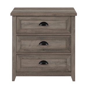 NicBex Nightstand with 3 Drawers,Modern Side Table with Handles and Wood Legs,Bedside Table for Bedroom,Living Room - 1 of 4
