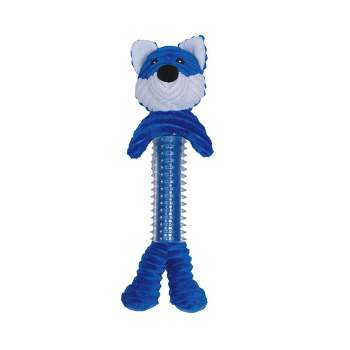 American Pet Supplies 18-Inch Blue Fox Corduroy Squeaking Dog Toy With TPR Protrusions