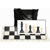 WE Games Tournament Chess Pack - Staunton Plastic Pieces, 3.75 inch king - 20 inch Black Vinyl Board and Black Tote - 2 of 4