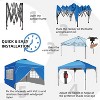 Ainfox 12ftx12ft Pop Up Canopy Tent with 4 Sidewalls One Push Tent Canopy with Wheeled Carry Bag, 8 Stakes and 4 Ropes - 3 of 4
