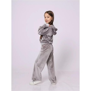 Mocamel Girls' Sport Style Velvet suit，Long Pant，Zipper Sweater with hat Suitable for Autumn Collection - 1 of 4