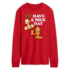 Men's - Garfield - Have A Nice Day Long Sleeve Graphic T-Shirt - 1 of 3