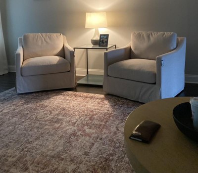 Vivian Park Upholstered Swivel Chair Cream - Thresholdâ¢ Designed With Studio Mcgee : Target