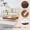 Vynxaria Natural Wood and Glass Coffee Tables - Modern Double-Layer Design - 4 of 4