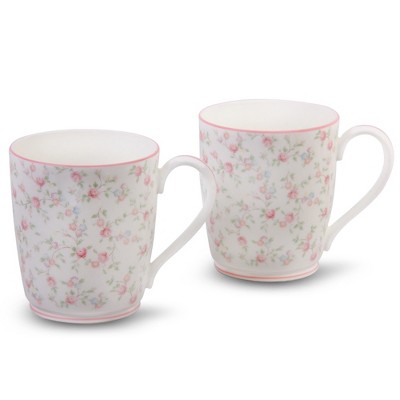 Noritake Cutie Rose Mugs, Set of 2