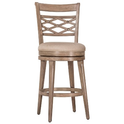 26" Chesney Swivel Wood Counter Height Barstool Weathered Gray - Hillsdale Furniture