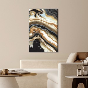 Art Remedy Black and Gold II Agate and Geode Wall Art Framed - 1 of 4