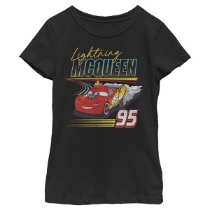 Girl's Cars Retro Racer McQueen T-Shirt - 1 of 4