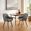 Art Leon Fabric Upholstered Swivel Dining Chair, Set of 2 - 2 of 4