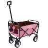 CAVINAS Collapsible Foldable Wagon Cart with Strapping System, Shopping Cart with All-Terrain Wheels Beach Wagon, Utility Cart for Camping - 4 of 4