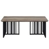 Composite Wood & Powder-Coated Metal Coffee Table with Sleek Design and Spacious Tabletop for Living Room or Office - 3 of 4