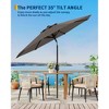 CuisinSmart 9 Feet Outdoor Patio Umbrella, Market Umbrella with 8 Sturdy Ribs, Push Button Tilt and Crank, Outdoor Table Umbrella - 4 of 4
