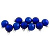 Northlight 2-Finish Christmas Glass Ball Ornaments - 1.75" (40mm) - Royal Blue - 10ct - 3 of 4