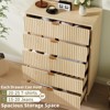 ODK Fluted Dresser with 5 Drawer,Modern Dresser for Bedroom Wooden with Metal Handle, Suitable for Living Room, Hallway, Natural Oak - 4 of 4