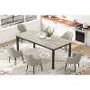 Coucheta 71/79" Industrial Dining Table for 6-8 - Rustic Wood & Metal Frame, Multi-Use, Scratch-Resistant - 3 of 4