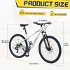 Gulches 29-Inch Silver 8-Speed Mountain Bicycles - Front Suspension for All-Terrain Adventures - 4 of 4