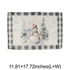 Unique Bargains Christmas Place Mats Flax Red White Green Black 11.8" x 17.7" 2 Pcs - 3 of 4