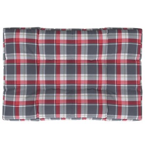 vidaXL Chair Cushion Outdoor Patio Pallet Seat Cushion Sofa Chair Pad Fabric - Red Check Pattern 47.2" x 31.5" x 4.7" - 1 of 4