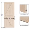 SMARTSTANDARD 84 in. Height K Shape Natural Wood Interior Barn Door (No Hardware Included) - 3 of 4
