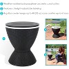 Sunnydaze Rattan Design Patio Bar Cooler Table with Height-Adjustable Tabletop - Phantom Gray - 2 of 4