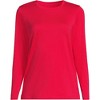 Lands' End Women's Relaxed Supima Cotton Long Sleeve Crew Neck T-Shirt - 3 of 4