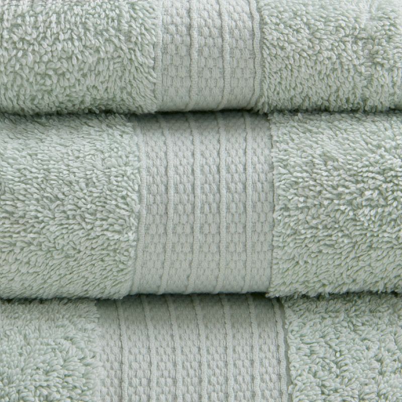 100% Organic Cotton 6pc Absorbent Ultra Soft Bath Towel Set, 4 of 13