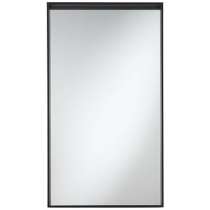 Uttermost Delaney Rectangular Vanity Decorative Wall Mirror Modern Matte Black Iron Frame 24" Wide for Bathroom Bedroom Living Room House Entryway - 1 of 4
