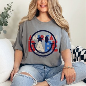 Simply Sage Market S.W.Smiley American Babe Garment Dyed Tee - 1 of 4
