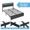 coucheta Queen Bed Frame with & LED Lights Headboard, Platform Bedframe with 2 Storage Drawers - 4 of 4