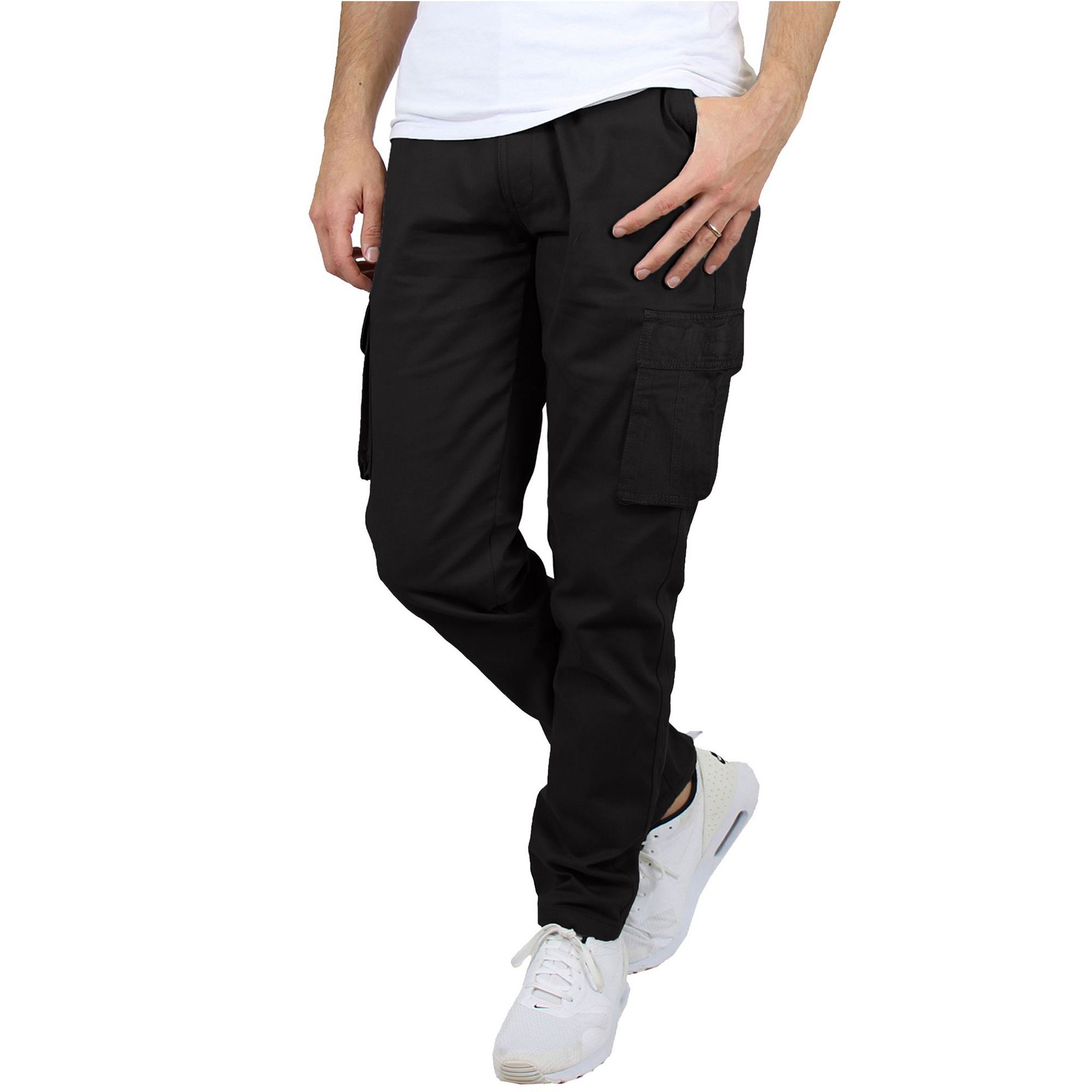 Blu Rock Men's Flex-Stretch Cotton Cargo Pants, 31-Inch Inseam - Comfortable and Durable