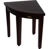 DecoTeak 16" SnazzyCorner DT160 Wide Teak Wood Shower Bench or Stool : Microfiber, Machine Washable, Non-Slip Backing - 4 of 4