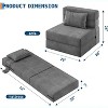 GAOMON Folding Sofa Bed Sleeper Chair, Convertible Futon Couch with Pillow, Foldable Mattress for Home Dorm/Apartment/Office, Modern Linen Fabric - 4 of 4